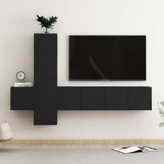 Ensemble de meubles TV 5 pcs Noir 5