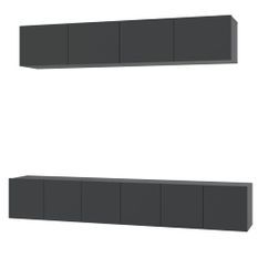 Ensemble de meubles TV 5 pcs Noir Bois d'ingénierie