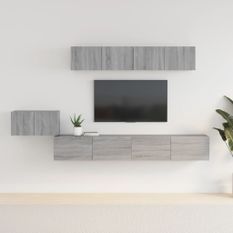 Ensemble de meubles TV 5 pcs Sonoma gris Bois d'ingénierie