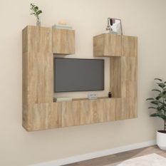 Ensemble de meubles TV 6 pcs Chêne sonoma Bois d'ingénierie