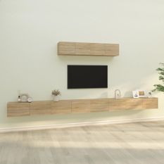 Ensemble de meubles TV 6 pcs Chêne sonoma Bois d'ingénierie