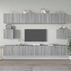 Ensemble de meubles TV 6 pcs Sonoma gris Bois d'ingénierie
