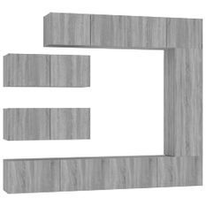 Ensemble de meubles TV 7 pcs Sonoma gris Bois d'ingénierie