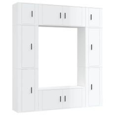 Ensemble de meubles TV 8 pcs Blanc brillant Bois d'ingénierie