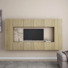 Ensemble de meubles TV 8 pcs Chêne sonoma 5