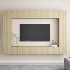 Ensemble de meubles TV 8 pcs Chêne sonoma 8