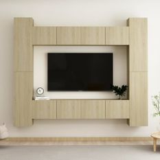 Ensemble de meubles TV 8 pcs Chêne sonoma 4