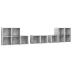 Ensemble de meubles TV 8 pcs Gris béton