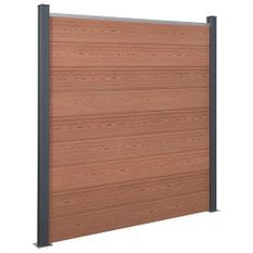 Ensemble de panneaux de clôture marron 180x186 cm WPC
