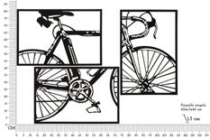 Ensemble de panneaux mural pour vélo 3 pièces cm 40x1,3x60 (taille d'une pièce unique)