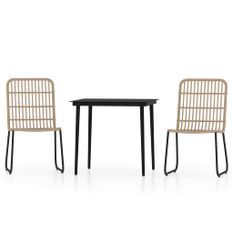 Ensemble de salle à manger de jardin 3 pcs Chêne 2