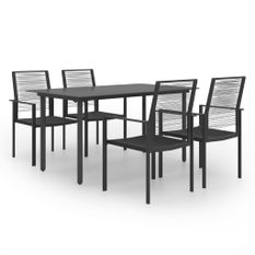 Ensemble de salle à manger de jardin 5 pcs 6