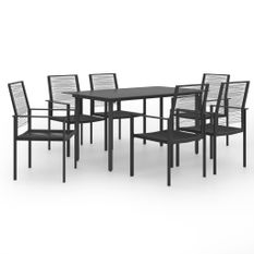 Ensemble de salle à manger de jardin 7 pcs 2