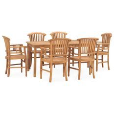 Ensemble de salle à manger de jardin 7 pcs Bois de teck solide 2