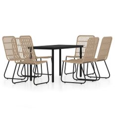 Ensemble de salle à manger de jardin 7 pcs Chêne 2