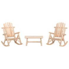 Ensemble de salon de jardin 3 pcs bois massif d'épicéa