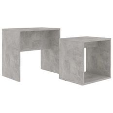 Ensemble de tables basses Gris béton 48x30x45 cm