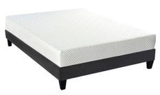 Ensemble matelas ferme 21 cm à mémoire de forme et sommier 30 cm en bois Absolu