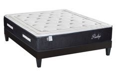 Ensemble matelas ferme 30 cm à ressorts ensachés et sommier 30 cm en bois Privilège