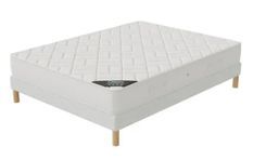 Ensemble matelas ferme mousse 20 cm et sommier tapissier 27 cm Atilas - Soutien et durabilité