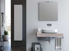 Ensemble meuble de salle de bain bois clair et miroir lumineux Kyo L 90 cm