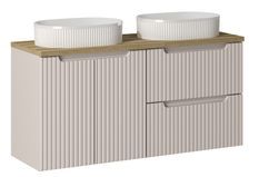 Ensemble meuble salle de bain 120 cm NOVA suspendu – Double vasque avec plan de travail