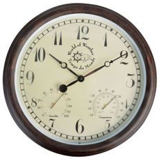 Esschert Design Horloge de station avec thermo-hygromètre 30,5cm TF008