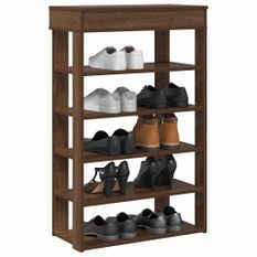 Étagère à chaussures chêne marron 60x30x98 cm bois d'ingénierie