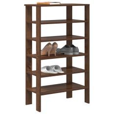 Étagère à chaussures chêne marron 61x32x105 cm bois ingénierie