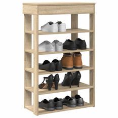 Étagère à chaussures chêne sonoma 60x30x98 cm bois d'ingénierie