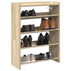 Étagère à chaussures chêne sonoma 80x25x61,5 cm bois ingénierie