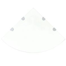 Étagère de coin et supports chromés Verre transparent 45x45 cm