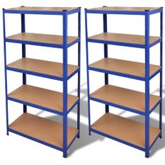 Étagère de rangement 2 pcs Bleu