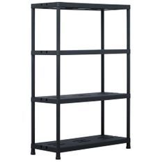 Étagère de rangement Noir 220 kg 90x40x138 cm Plastique
