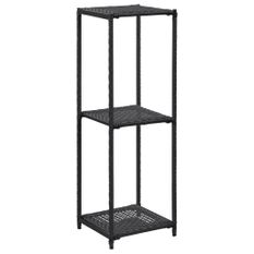 Étagère de rangement Noir 30x30x90 cm Résine tressée
