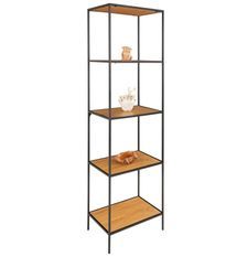 Etagère haute VITA 5 niveaux - Bois naturel ou métal noir/blanc