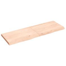 Étagère murale 120x40x(2-4) cm bois de chêne massif non traité