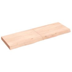 Étagère murale 120x40x(2-6) cm bois de chêne massif non traité