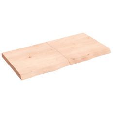 Étagère murale 120x60x(2-6) cm bois de chêne massif non traité