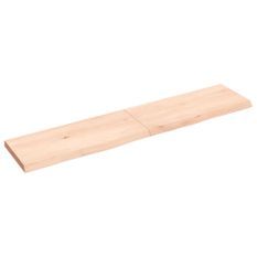 Étagère murale 140x30x(2-4) cm bois de chêne massif non traité