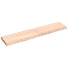 Étagère murale 140x30x(2-6) cm bois de chêne massif non traité