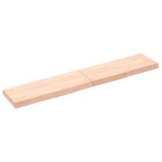 Étagère murale 160x30x(2-6) cm bois de chêne massif non traité