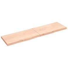 Étagère murale 200x50x(2-6) cm bois de chêne massif non traité