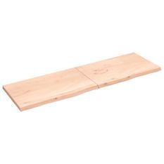 Étagère murale 200x60x(2-4) cm bois de chêne massif non traité