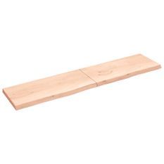 Étagère murale 220x50x(2-6) cm bois de chêne massif non traité