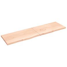 Étagère murale 220x60x(2-4) cm bois de chêne massif non traité