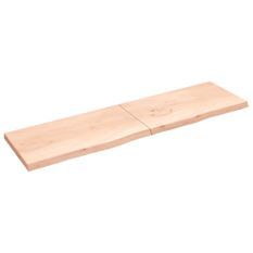 Étagère murale 220x60x(2-6) cm bois de chêne massif non traité