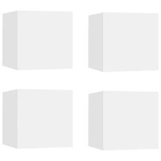 Étagère murale 4 pcs Blanc 30,5x30x30 cm
