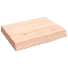 Étagère murale 40x30x(2-6) cm bois de chêne massif non traité