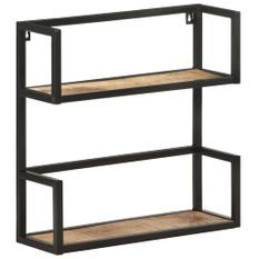 Étagère murale 60x20x60 cm Bois de manguier brut